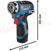 Bosch GSR 12V-35 FC Δραπανοκατσάβιδο Μπαταρίας 12V 2x3Ah