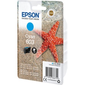 Epson 603 Γνήσιο Μελάνι Εκτυπωτή InkJet Κυανό (C13T03U24010)