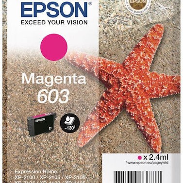 Epson 603 Γνήσιο Μελάνι Εκτυπωτή InkJet Ματζέντα (C13T03U34010)