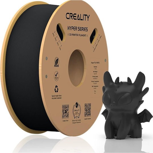 Creality3D Hyper HS-PLA 3D Printer Filament 1.75mm Μαύρο 1kg (Spool)