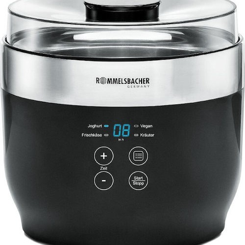Rommelsbacher JG 80 Γιαουρτομηχανή με Κάδο και Ψηφιακή Οθόνη 1.2lt Μαύρη 20W