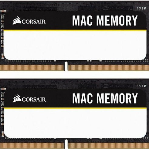 Corsair Mac Memory DDR4 32GB RAM με 2x16GB Modules και Ταχύτητα 2666 για Laptop