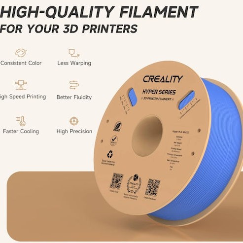 Creality3D Hyper HS-PLA 3D Printer Filament 1.75mm Μπλε 1kg (Spool)