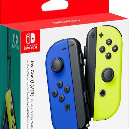 Nintendo Joy-Con Set Ασύρματο Gamepad για Switch Blue/Neon Yellow