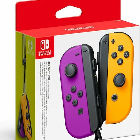 Nintendo Joy-Con Set Ασύρματο Gamepad για Switch Purple/Neon Orange