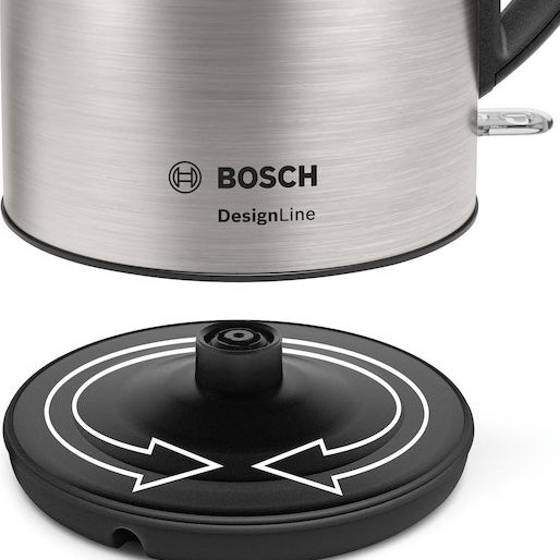 Bosch Designline Βραστήρας 1.7lt 2400W Ασημί