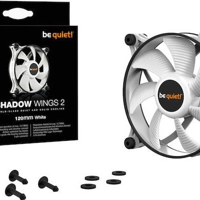 Be Quiet Shadow Wings 2 Case Fan 120mm με Σύνδεση 3-Pin Λευκό