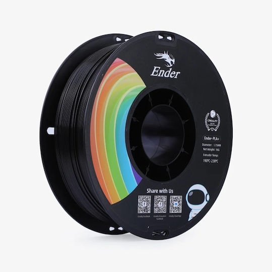 Creality3D EN PLA 3D Printer Filament 1.75mm Μαύρο 1kg