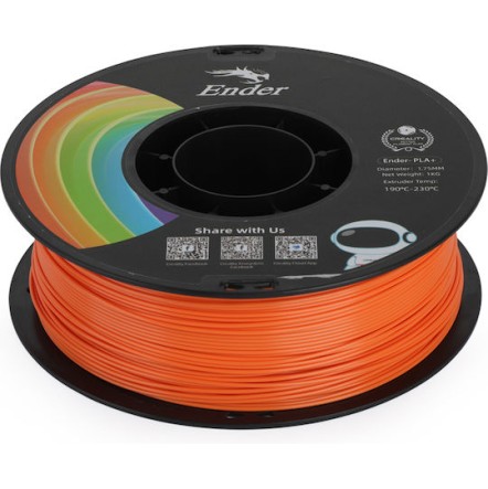Creality3D PLA 3D Printer Filament 1.75mm Πορτοκαλί 1kg (Spool)