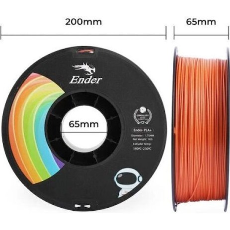 Creality3D PLA 3D Printer Filament 1.75mm Πορτοκαλί 1kg (Spool)