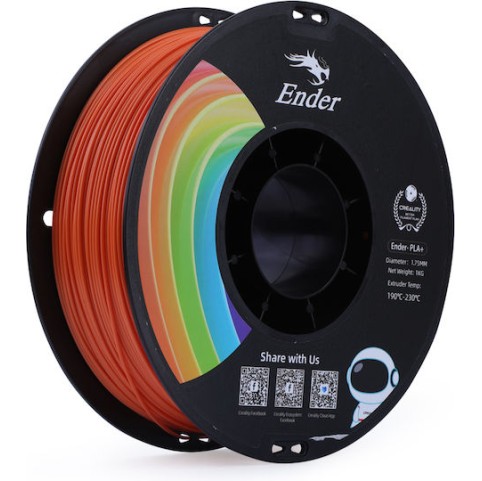 Creality3D PLA 3D Printer Filament 1.75mm Πορτοκαλί 1kg (Spool)