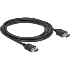 DeLock HDMI 2.1 Cable HDMI male - HDMI male 2m Μαύρο