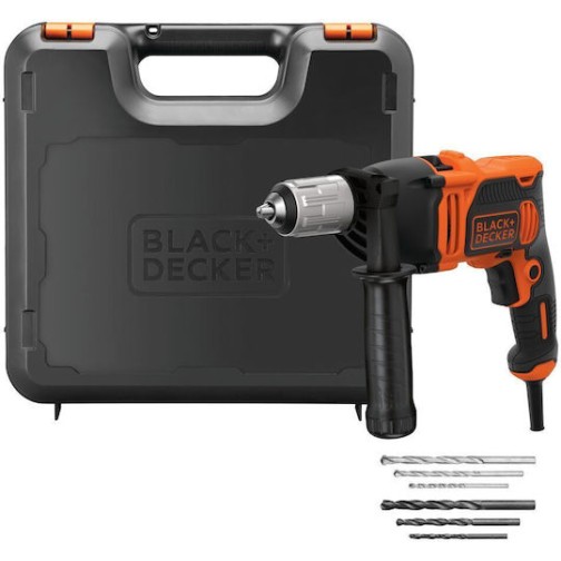 Black & Decker Κρουστικό Δράπανο 850W με 6 Τρυπάνια
