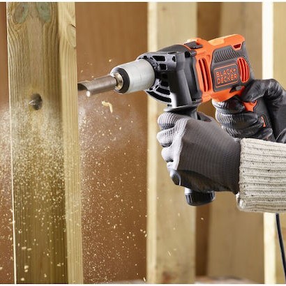 Black & Decker Κρουστικό Δράπανο 850W με 6 Τρυπάνια