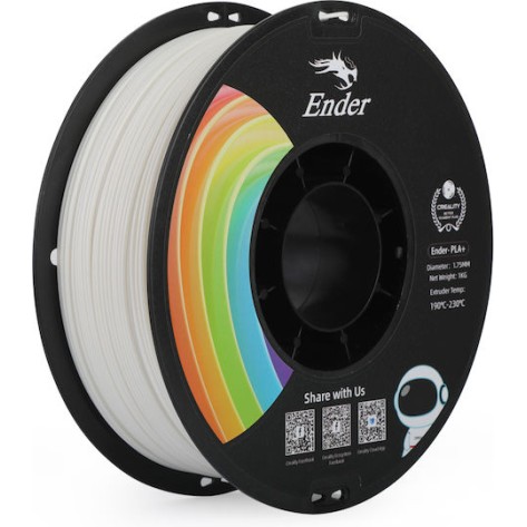 Creality3D PLA 3D Printer Filament 1.75mm Λευκό 1kg (Spool)