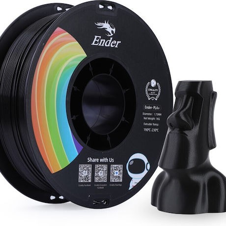 Creality3D PLA 3D Printer Filament 1.75mm Μαύρο 1kg (Spool)