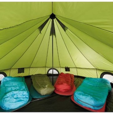 Grand Canyon Indiana 8 Σκηνή Camping Teepee Πράσινη 4 Εποχών για 8 Άτομα 400x400x250εκ.