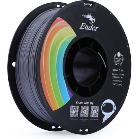 Creality3D PLA 3D Printer Filament 1.75mm Γκρι 1kg (Spool)