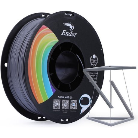 Creality3D PLA 3D Printer Filament 1.75mm Γκρι 1kg (Spool)