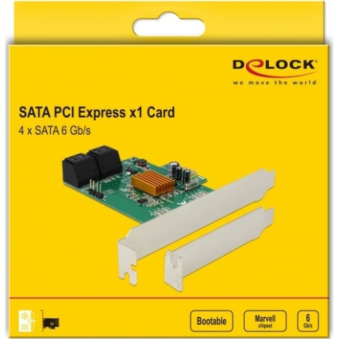 DeLock Κάρτα PCIe σε 4 θύρες SATA