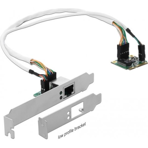 DeLock Ενσύρματη Κάρτα Δικτύου Gigabit (1Gbps) Ethernet Μini PCI-e