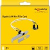 DeLock Ενσύρματη Κάρτα Δικτύου Gigabit (1Gbps) Ethernet Μini PCI-e