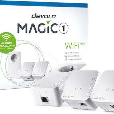 Devolo Magic 1 Powerline Τριπλού Kit για Ασύρματη Σύνδεση Wi‑Fi 4 και Θύρα Ethernet