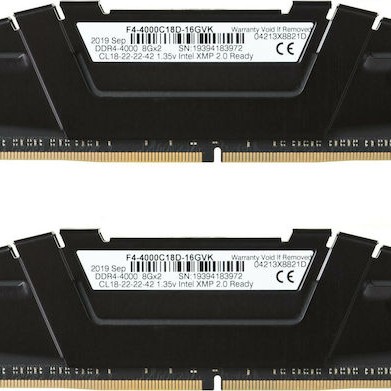 G.Skill Ripjaws V DDR4 16GB RAM με 2x8GB Modules και Ταχύτητα 4000 για Desktop