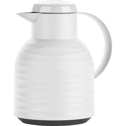 Emsa Jug Quick Press Κανάτα Θερμός Πλαστικό 1lt Λευκό με Λαβή