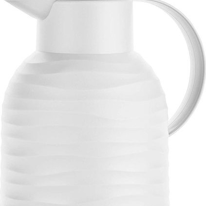 Emsa Jug Quick Press Κανάτα Θερμός Πλαστικό 1lt Λευκό με Λαβή