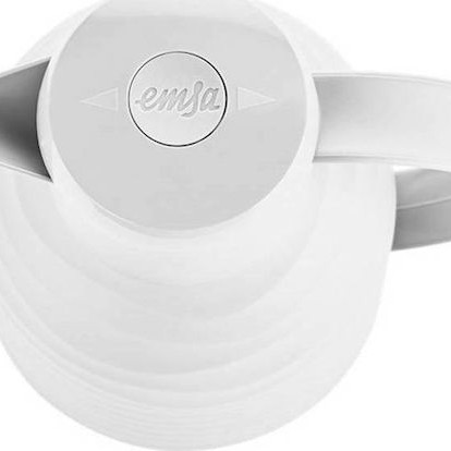 Emsa Jug Quick Press Κανάτα Θερμός Πλαστικό 1lt Λευκό με Λαβή