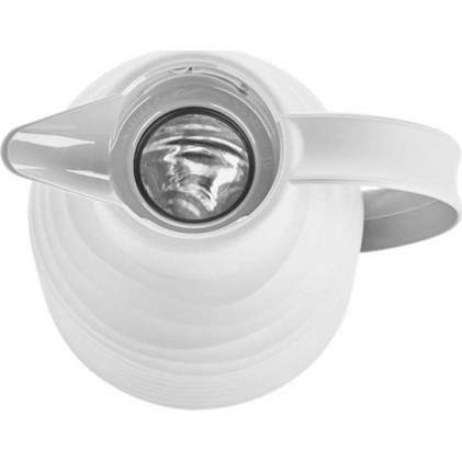 Emsa Jug Quick Press Κανάτα Θερμός Πλαστικό 1lt Λευκό με Λαβή