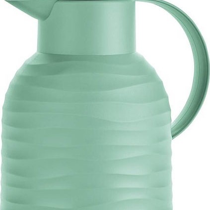 Emsa Samba Wave Vacuum Jug Quick Press Κανάτα Θερμός Πλαστικό 1lt Τιρκουάζ με Λαβή