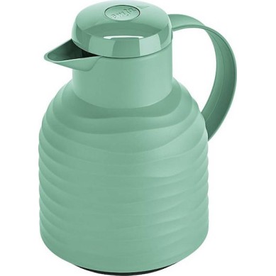 Emsa Samba Wave Vacuum Jug Quick Press Κανάτα Θερμός Πλαστικό 1lt Τιρκουάζ με Λαβή