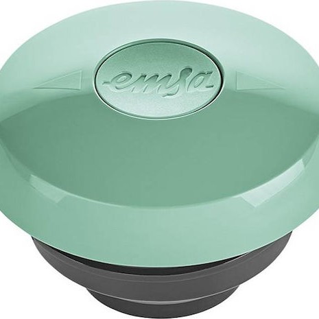 Emsa Samba Wave Vacuum Jug Quick Press Κανάτα Θερμός Πλαστικό 1lt Τιρκουάζ με Λαβή