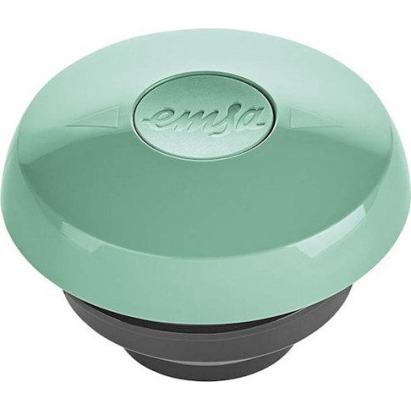 Emsa Samba Wave Vacuum Jug Quick Press Κανάτα Θερμός Πλαστικό 1lt Τιρκουάζ με Λαβή