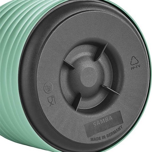 Emsa Samba Wave Vacuum Jug Quick Press Κανάτα Θερμός Πλαστικό 1lt Τιρκουάζ με Λαβή