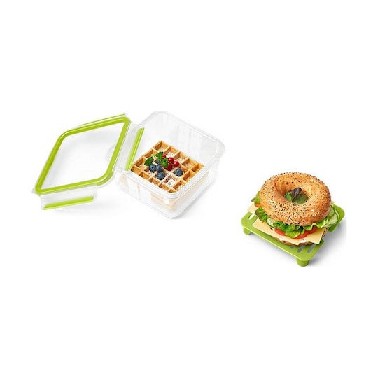 Emsa Clip & Go Δοχείο Φαγητού Πλαστικό Πράσινο 1.3lt