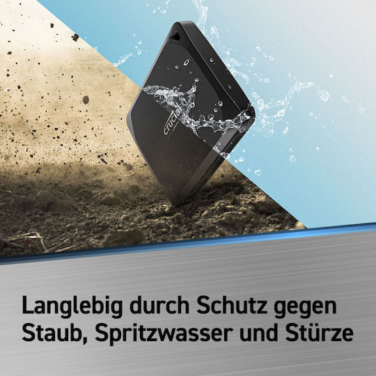 Crucial X10 Pro USB 3.2 Εξωτερικός SSD 1TB 2.5