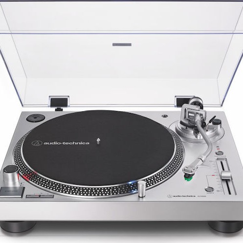 Audio Technica AT-LP120XUSB Πικάπ Direct Drive με Προενίσχυση Ασημί