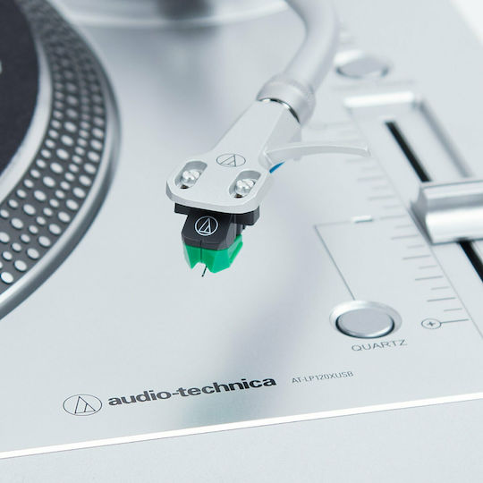 Audio Technica AT-LP120XUSB Πικάπ Direct Drive με Προενίσχυση Ασημί