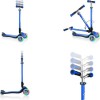 Globber Παιδικό Πατίνι Αναδιπλούμενο Elite Deluxe Lights Τρίτροχο για 3+ Ετών Μπλε