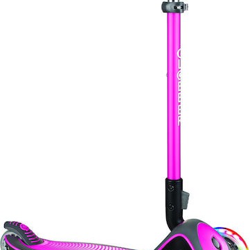 Globber Παιδικό Πατίνι Αναδιπλούμενο Elite Deluxe Lights Τρίτροχο για 3+ Ετών Ροζ