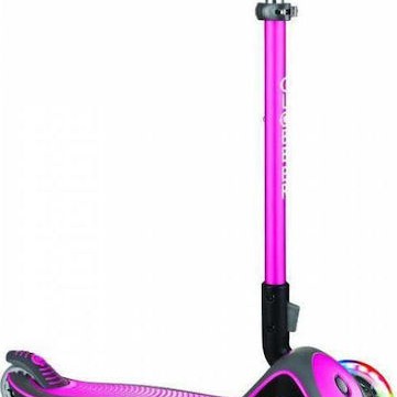 Globber Παιδικό Πατίνι Αναδιπλούμενο Elite Deluxe Lights Τρίτροχο για 3+ Ετών Ροζ