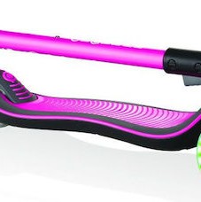 Globber Παιδικό Πατίνι Αναδιπλούμενο Elite Deluxe Lights Τρίτροχο για 3+ Ετών Ροζ