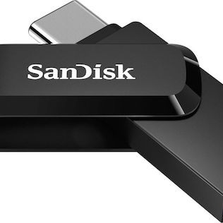 Sandisk Ultra Dual Drive Go 256GB USB 3.1 Stick με σύνδεση USB-A & USB-C Μαύρο