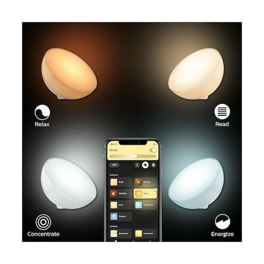 Philips Smart Διακοσμητικό Φωτιστικό Hue Go LED RGBW 15x15x7.9εκ.
