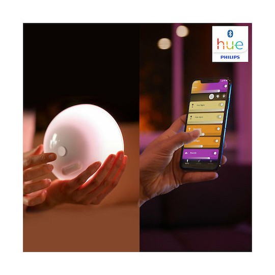 Philips Smart Διακοσμητικό Φωτιστικό Hue Go LED RGBW 15x15x7.9εκ.