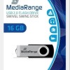 MediaRange 16GB USB 2.0 Stick Ασημί