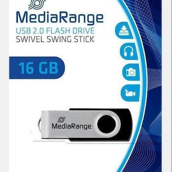 MediaRange 16GB USB 2.0 Stick Ασημί